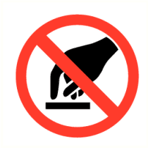 Verboden aan te raken