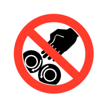 Verboden draaiende machine aan te raken 