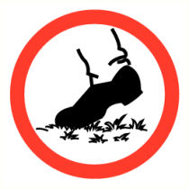 Verboden gras te betreden
