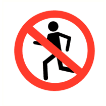 Verboden hier te lopen