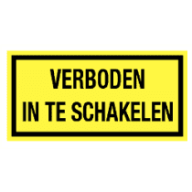 Verboden in te schakelen