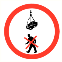 Verboden onder lasten door te lopen