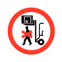 Verboden onder vorklast door te lopen