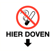 Verboden te roken, hier doven