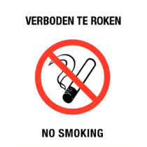 Verboden te roken. No smoking.