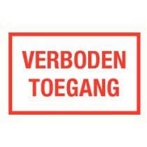Verboden toegang.
