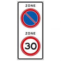 Verkeersbord A01(30)E01zb