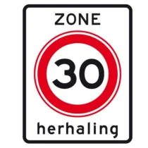 Verkeersbord A01(30)zbh