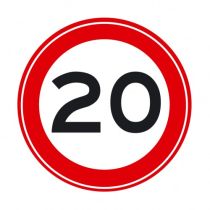 Verkeersbord A01 - Maximumsnelheid 10 km