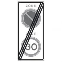 Verkeersbord A02(30)E01(ze)