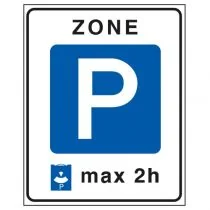 Verkeersbord E10zb, Parkeerschijf-zone met verplicht gebruik van parkeerschijf, tevens parkeerverbod indien er langer wordt geparkeerd dan de parkeerduur die op het bord is aangegeven