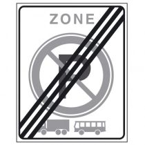 Verkeersbord E201ze, Verboden te parkeren voor vrachtwagens en autobussen, einde zone