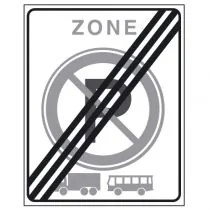 Verkeersbord E201ze, Verboden te parkeren voor vrachtwagens en autobussen, einde zone