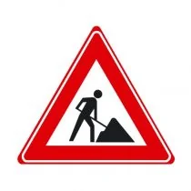 Verkeersbord J16 -Waarschuwing werk in uitvoering