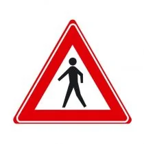 Verkeersbord J23 - Waarschuwing voetgangers