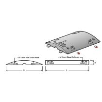 Verkeersdrempel 5 cm hoog tussenstuk zwart
