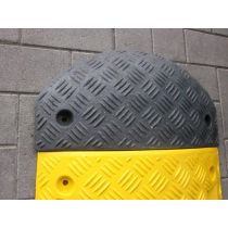 Verkeersdrempel 7,5 cm hoog eindstuk zwart