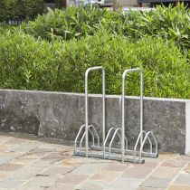 Verzinkt fietsenrek 3 fietsen, face to face schikking, fietsen staan op 1 niveau, met anti-diefstalbeugel, afmeting 72 x 33 x 83 cm (lengte x breedte x hoogte)