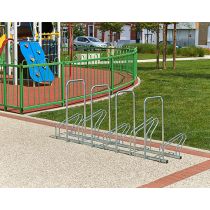 Verzinkt fietsenrek 5 fietsen voorzien van 4 beugels