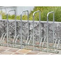 Verzinkt fietsenrek 5 fietsen voorzien van 4 beugels