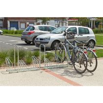 Verzinkt fietsenrek 6 fietsen voorzien van 3 beugels