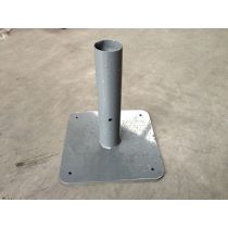 Voetplaat voor paal ø 76 mm grijs gepoedercoat