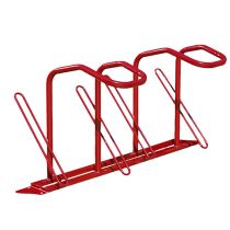 Vrijstaande fietsbeugel voor 4 fietsen met anti diefstal beugel op voetplaat