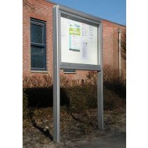 Vrijstaande vitrine enkelzijdig