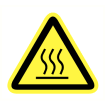 Waarschuwing heet oppervlak