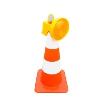 Waarschuwingslamp voor op afzetkegel 75 cm geel