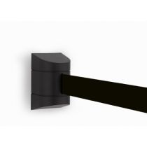 Wandcassette zwart met uittrekbaar lint 7,70 meter, kleur lint zwart