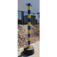 Versterkte kunststof kettingpaal met binnenin aluminium buis