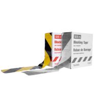 Afzetlint superstrong 500 meter x 8 cm, geel/zwart