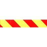 Afzetlint superstrong 500 meter x 8 cm, rood/geel