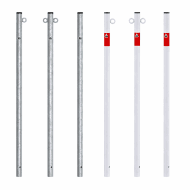 Afzetpaal 42 mm 900 mm voor in beton – Verzinkt of wit/rood gecoat