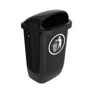 Buiten afvalbak DIN-PK 50 liter, kleur antraciet