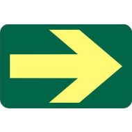Fotoluminescerende sticker rechthoek pijl
