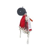 Linthaspel met verticale stroken, 14 meter, rood/wit zonder reflectie