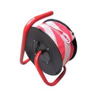 Manuele linthaspel 100 meter x 5 cm, lint rood/wit