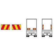 Markering vrachtwagen achterzijde diagonaal