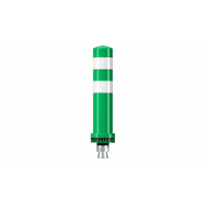 Pole Cone groen verkeerspaal met witte reflectiebanden hoog 40 cm ø 8 cm – productaanzicht