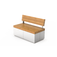 Quadro zitbank met rugleuning, lengte 120 cm, type 02.076.1