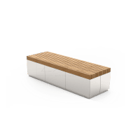 Quadro zitbank zonder rugleuning, lengte 180 cm, type 02.476