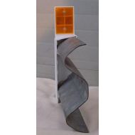 Reflectorclip oranje/wit voor bevestiging op vangrail