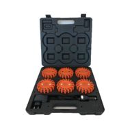 Rotor Light 6 stuks met oranje led licht en koffer