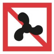 Scheepvaartbord A.12 / Verboden voor motorschepen