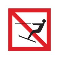 Scheepvaartbord A.14 / Verboden te waterskiën