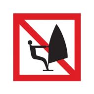 Scheepvaartbord A.17 / Verboden voor zeilplanken
