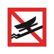 Scheepvaartbord A.19 / Verboden hier boten te water te laten of uit het water te halen