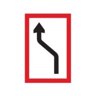 Scheepvaartbord B.2a / Verplichting zich naar de bakboordzijde van het vaarwater te begeven